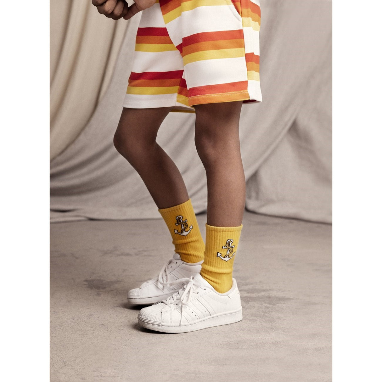 Mini Rodini Multi Stripe AOP Sweatshorts