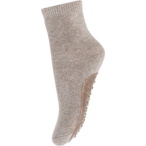 MP 7953 Cotton Anti-slip Socks 489 Light Brown Melange