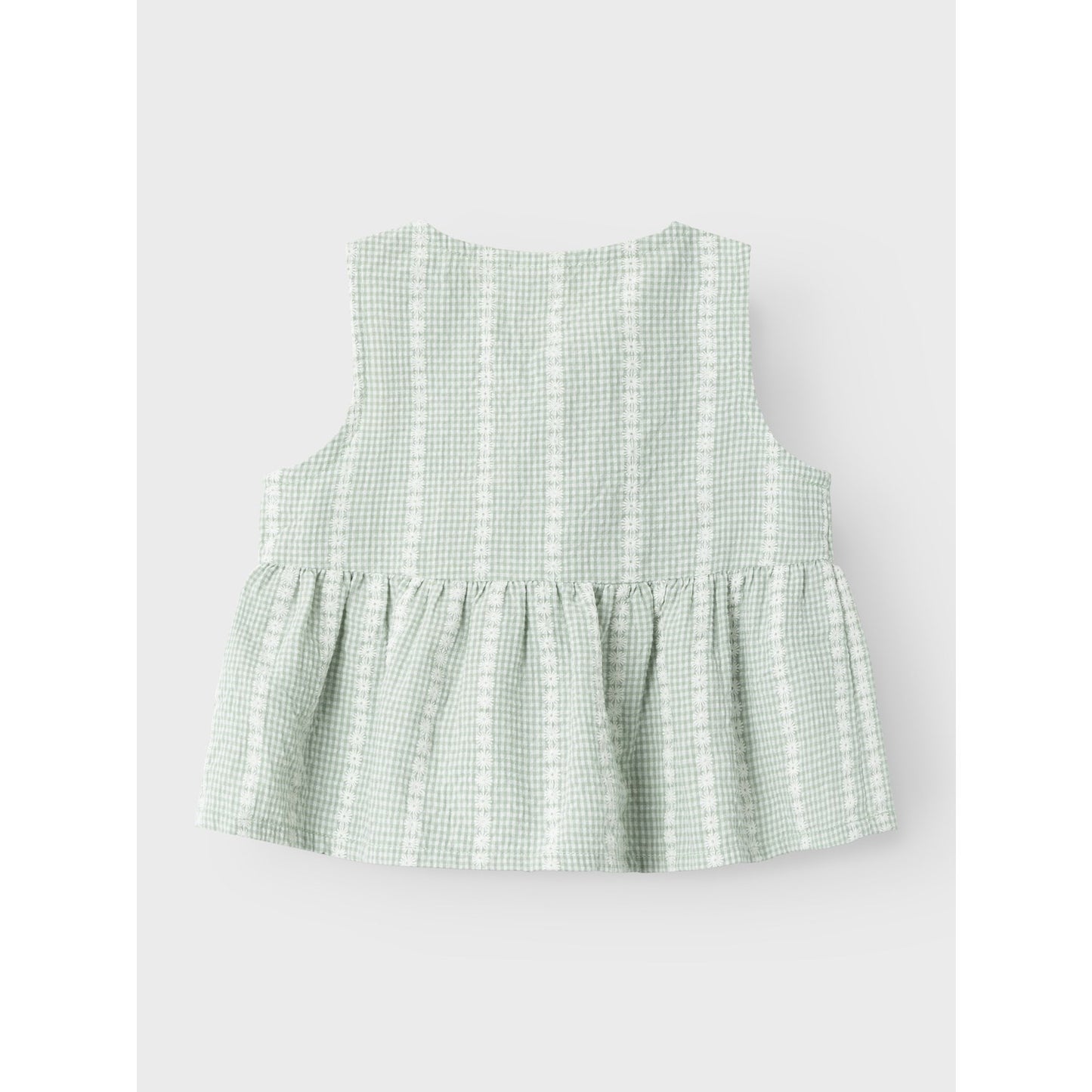 Name It Silt Green Hicheck Blouse