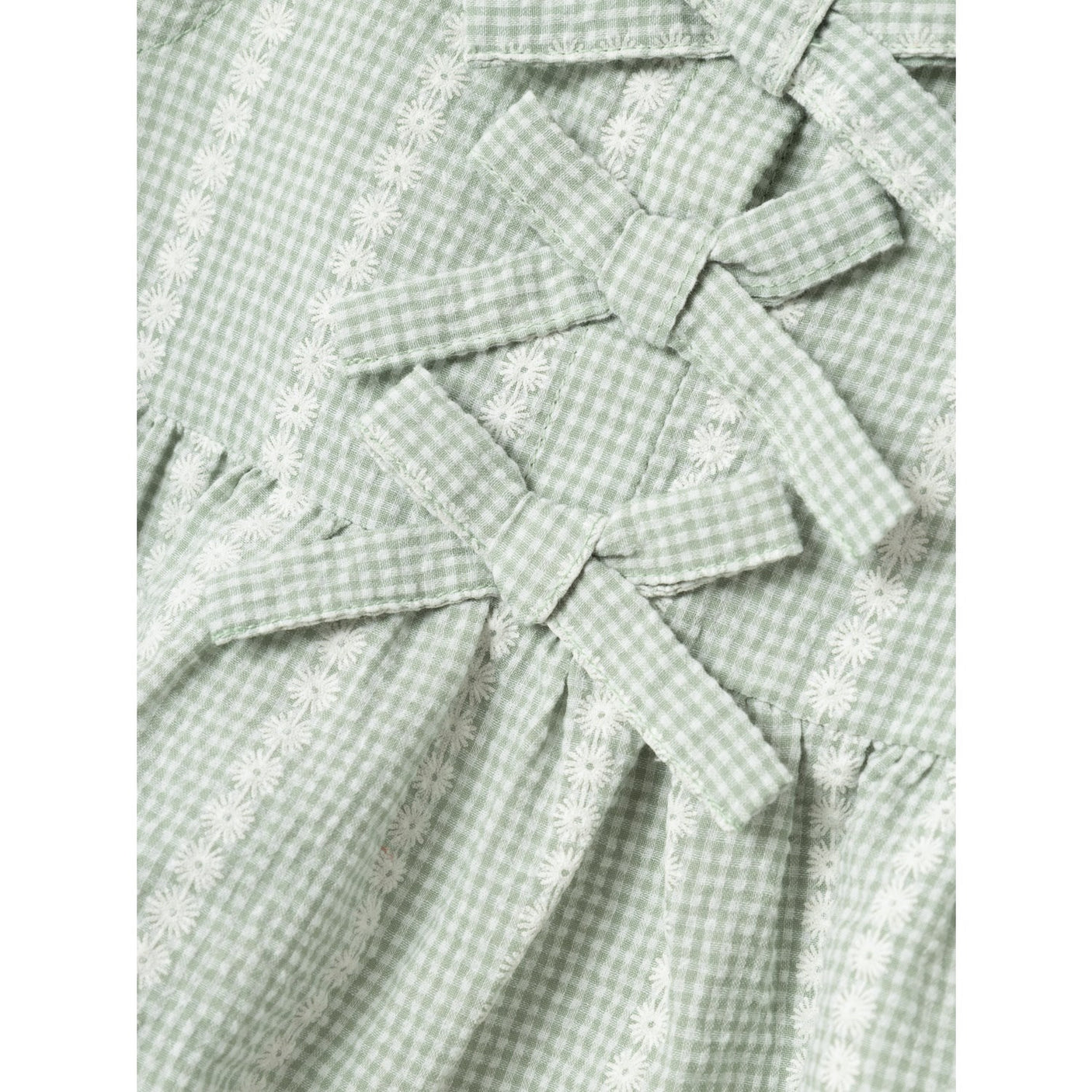 Name It Silt Green Hicheck Blouse