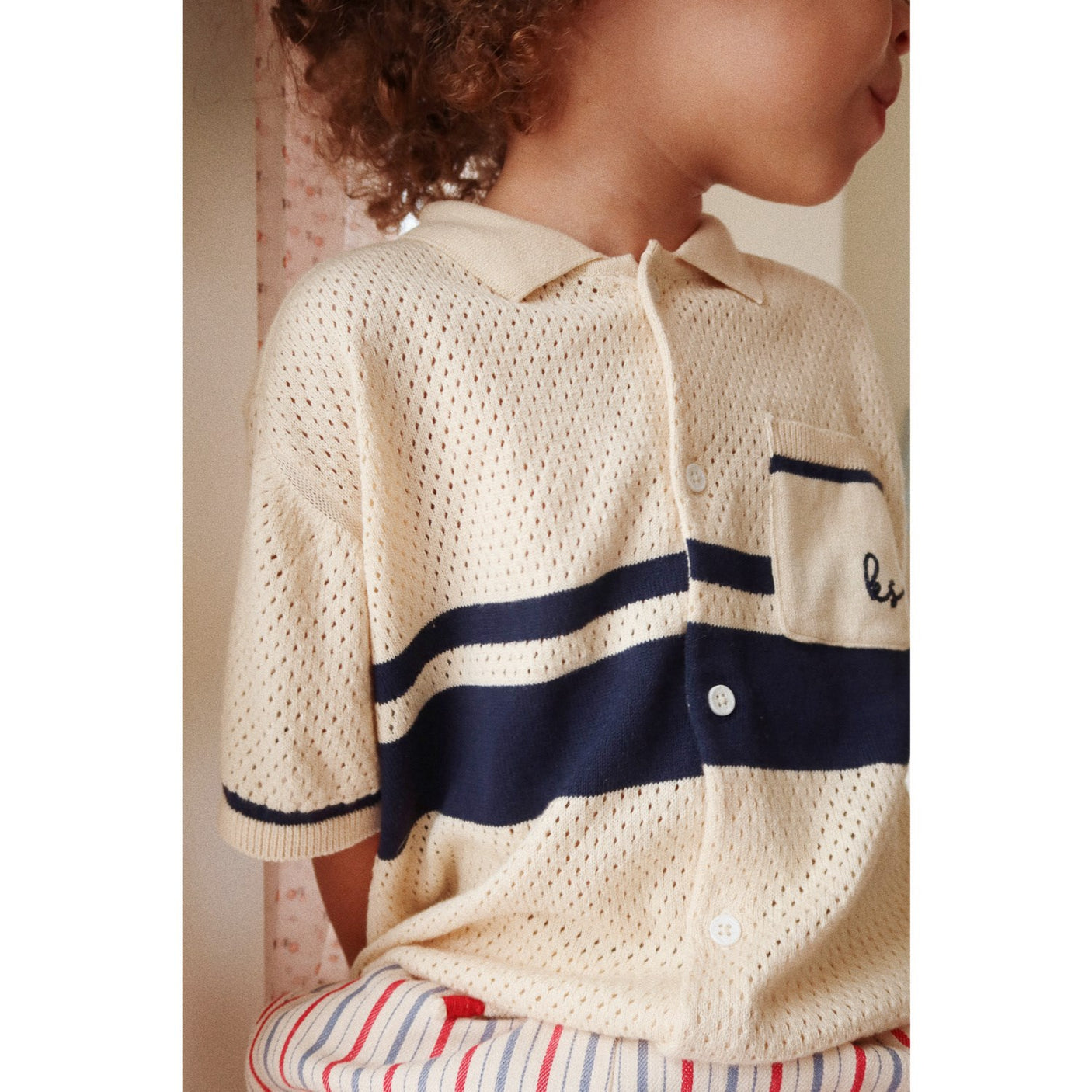 Konges Sløjd Blue Stripe Hai Knit Shirt