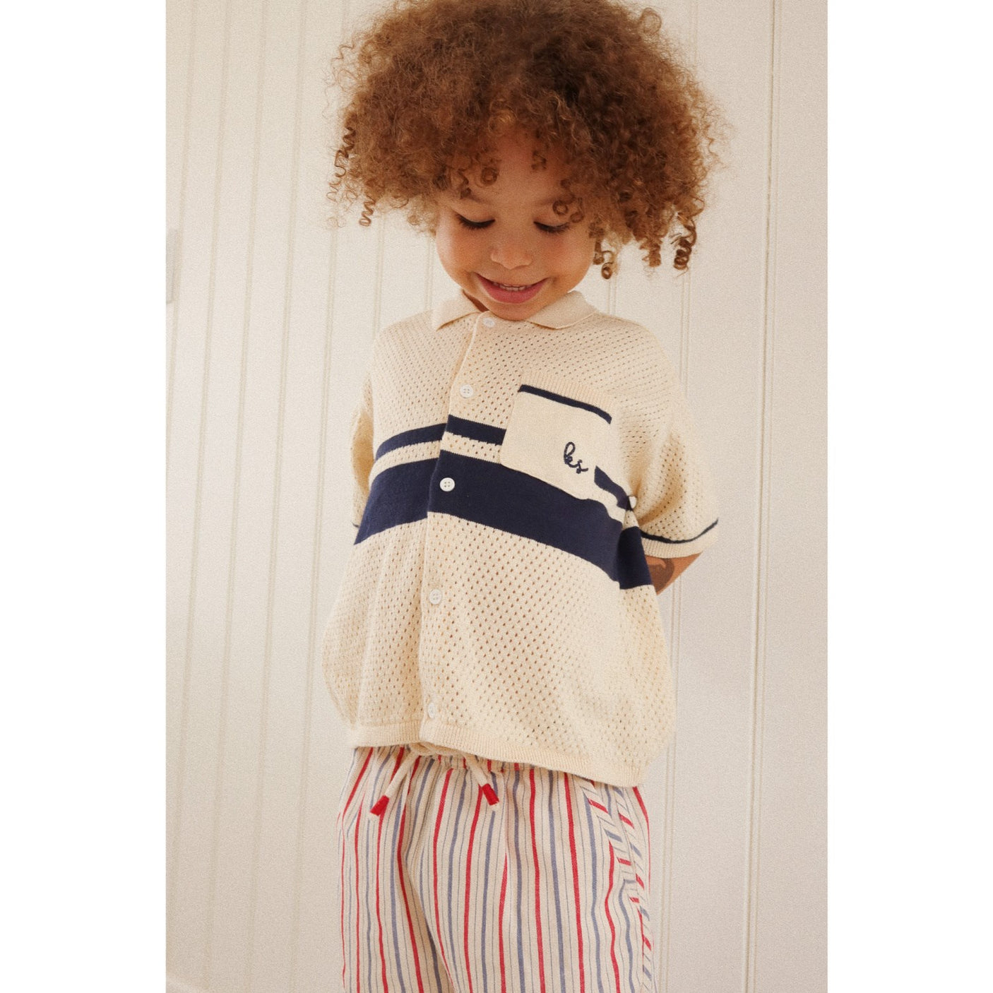 Konges Sløjd Blue Stripe Hai Knit Shirt