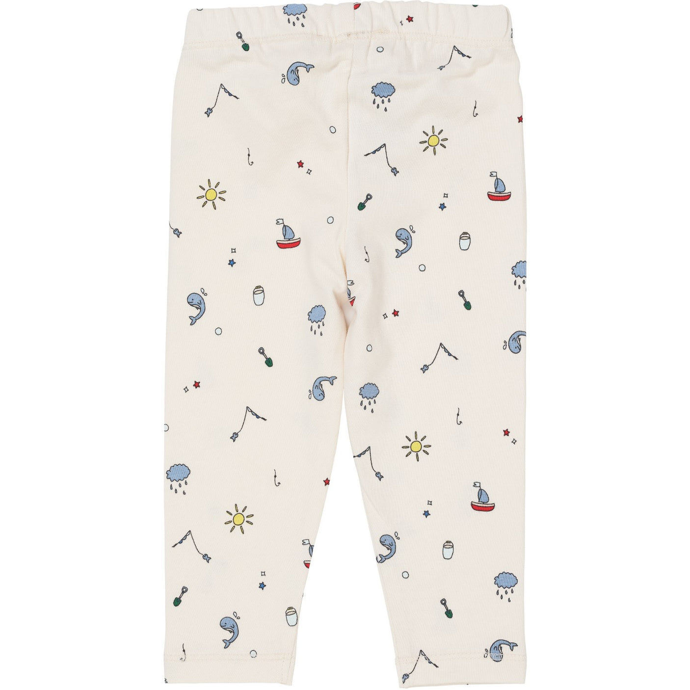 Copenhagen Colors Cream Fishing Print Jersey Leggings W Print