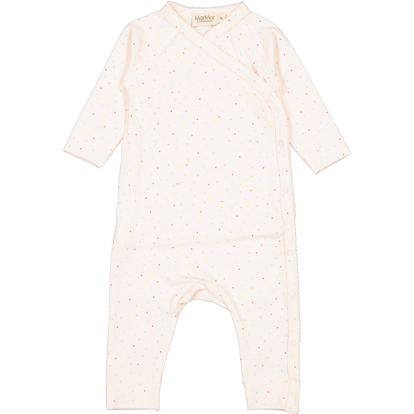 MarMar New Born Modal Smooth Print Sprinkle Blue Rulo Onesie