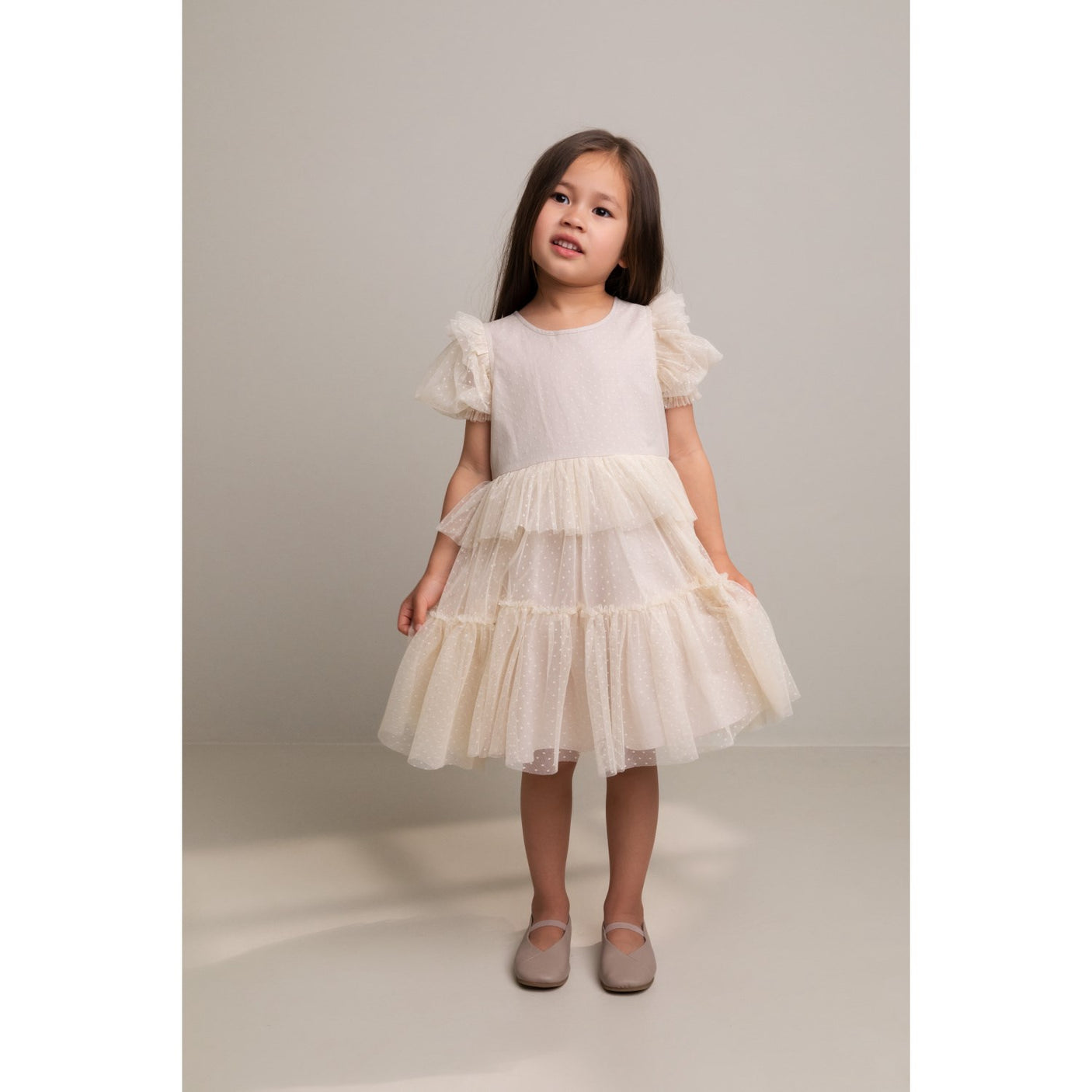 MarMar Tulle Dotty Vanilla Doth Dress