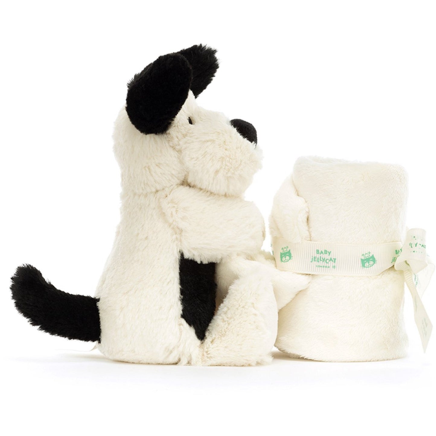 Jellycat Bashful Black & Cream Puppy Soother