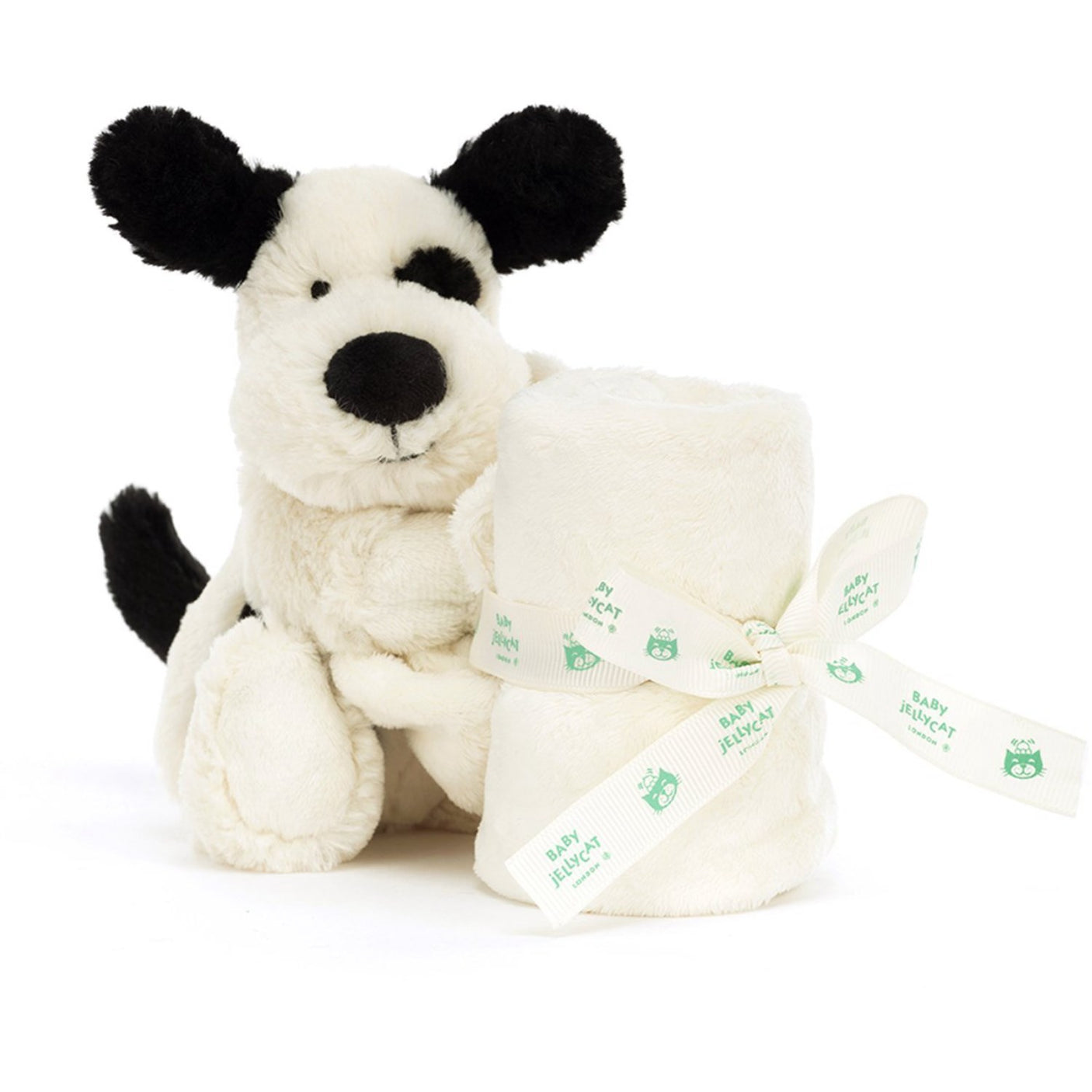 Jellycat Bashful Black & Cream Puppy Soother