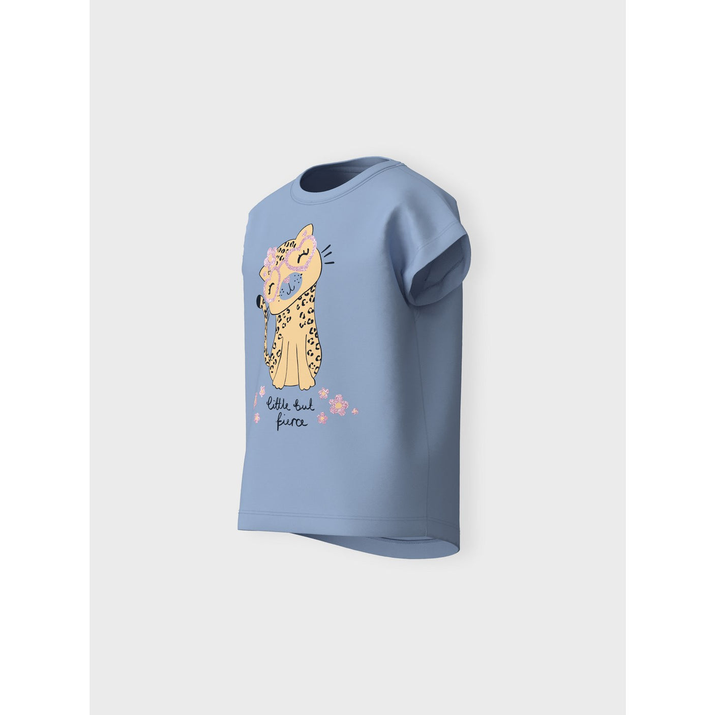 Name It Chambray Blue Little But Fierce Violet T-Shirt