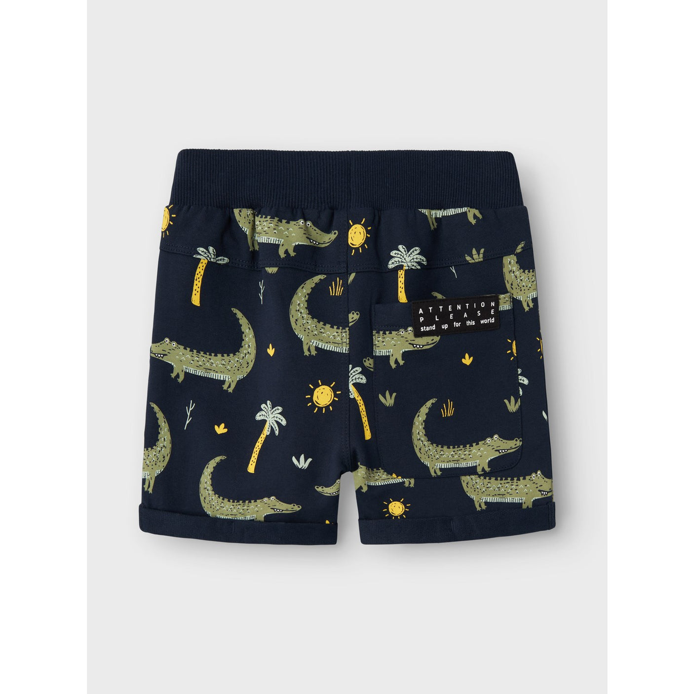 Name It Dark Sapphire Crocodiles Vermo Aop Long Sweat Shorts Noos
