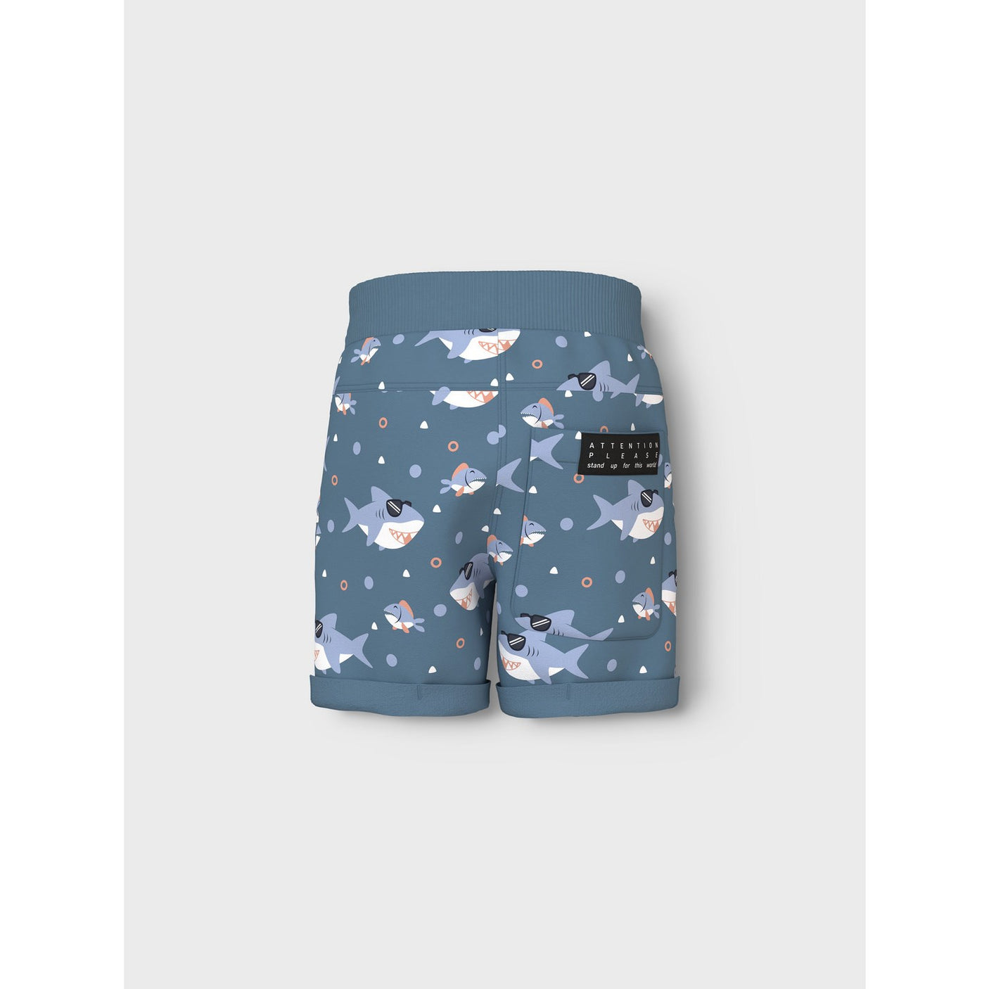 Name It Provincial Blue Sharks Vermo Aop Long Sweat Shorts Noos