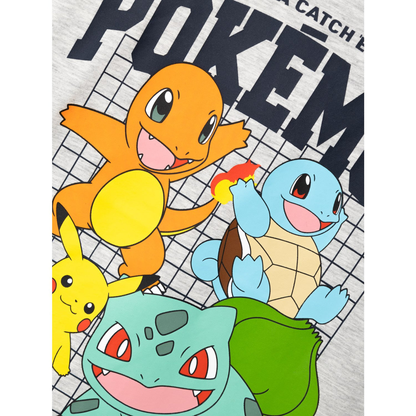 Name It Light Grey Melange Adan Pokemon T-Shirt