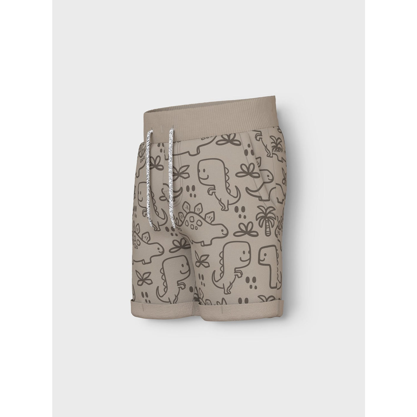 Name It Pure Cashmere Outline Dinosaurs Vermo Aop Long Sweat Shorts Noos