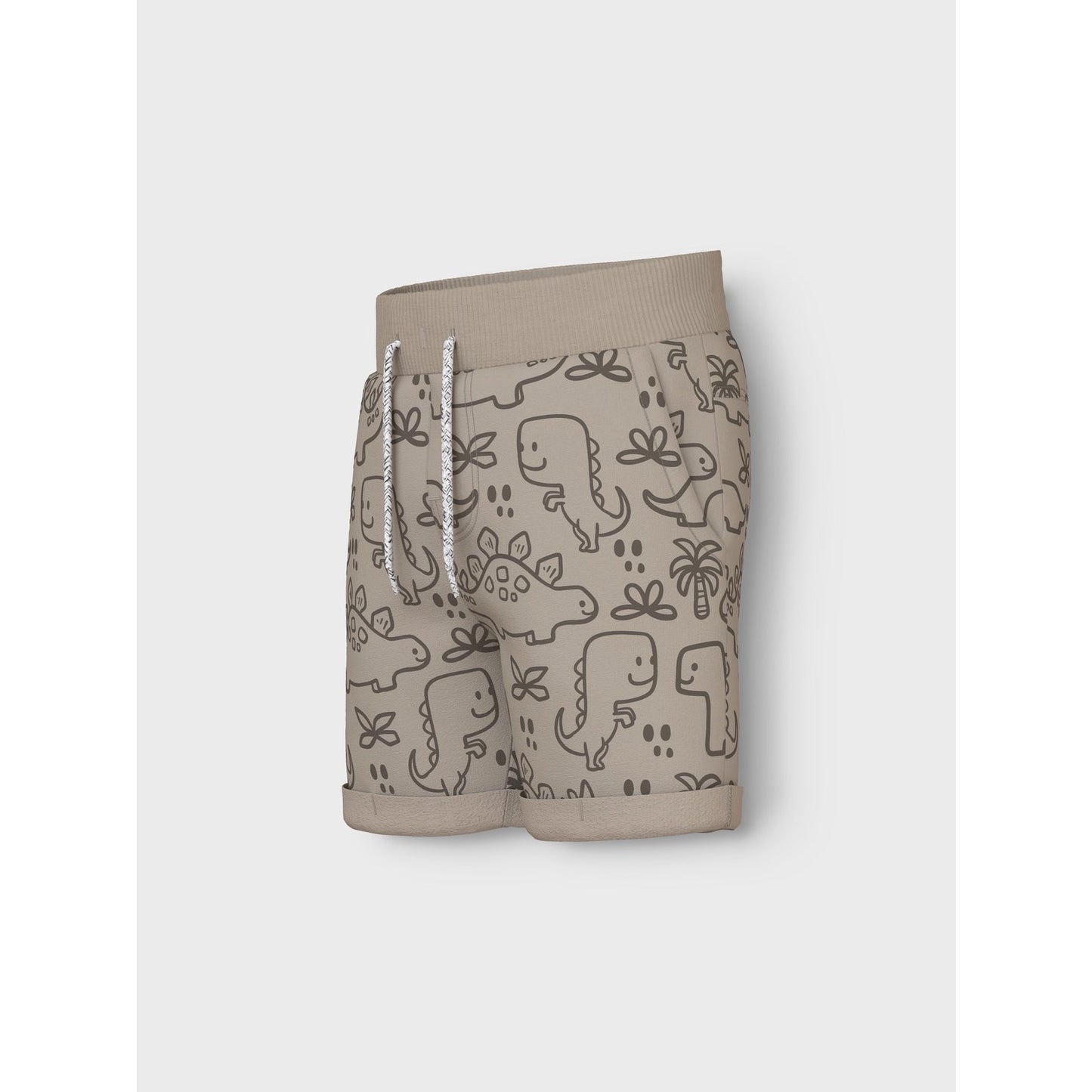 Name It Pure Cashmere Outline Dinosaurs Vermo Aop Long Sweat Shorts Noos