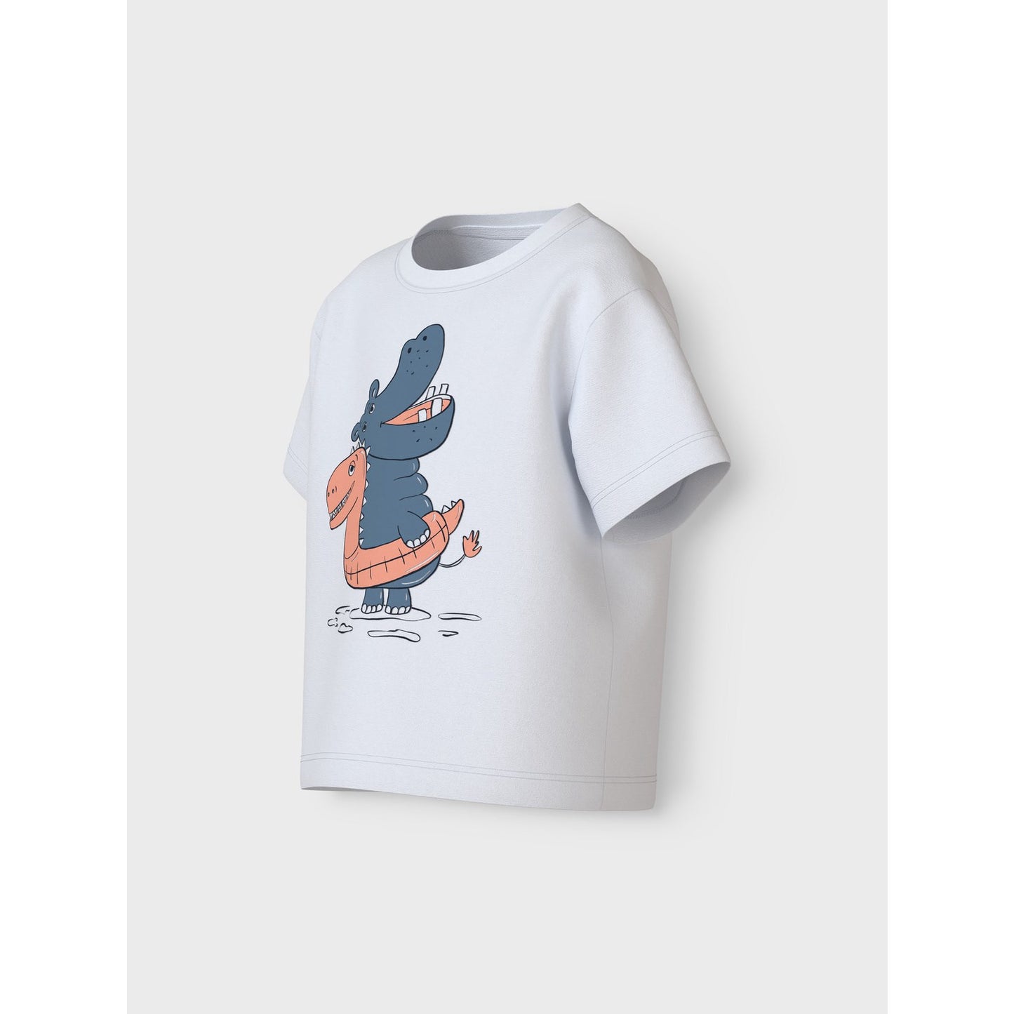 Name It Bright White Hippo Vagno Loose T-Shirt