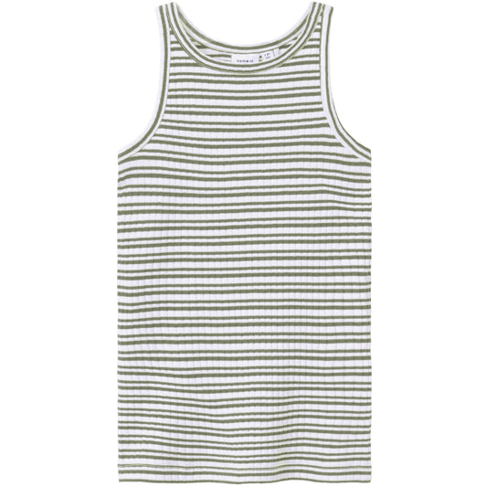 Name It Oil Green Bright White Hobine Tank Top
