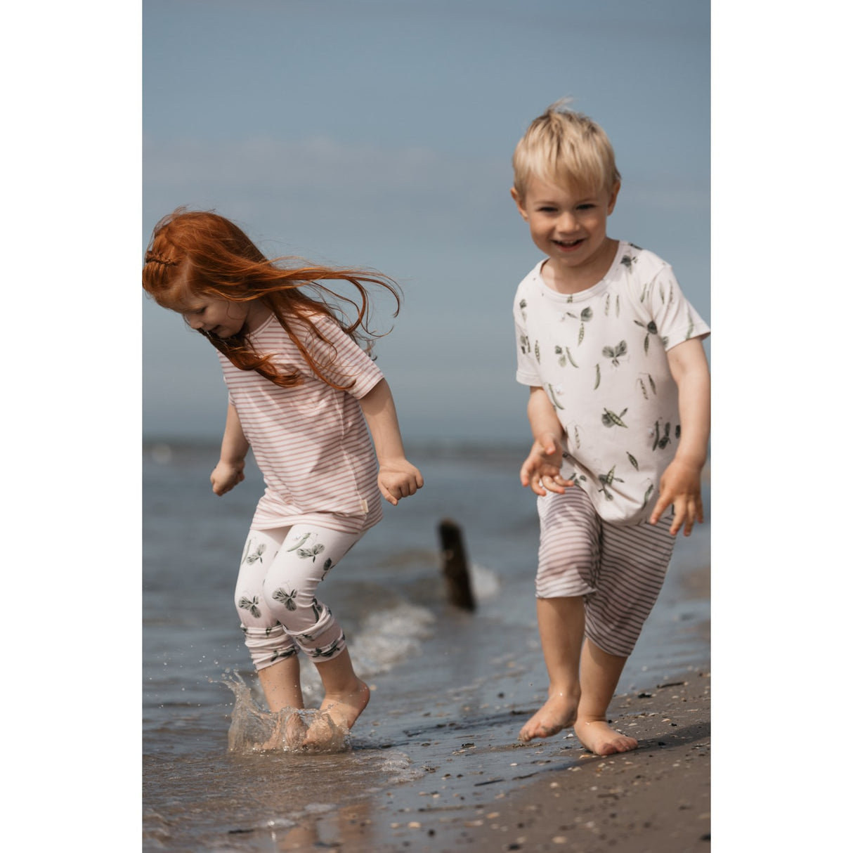 Petit Piao® Mineral Green Shorts Sum Printed