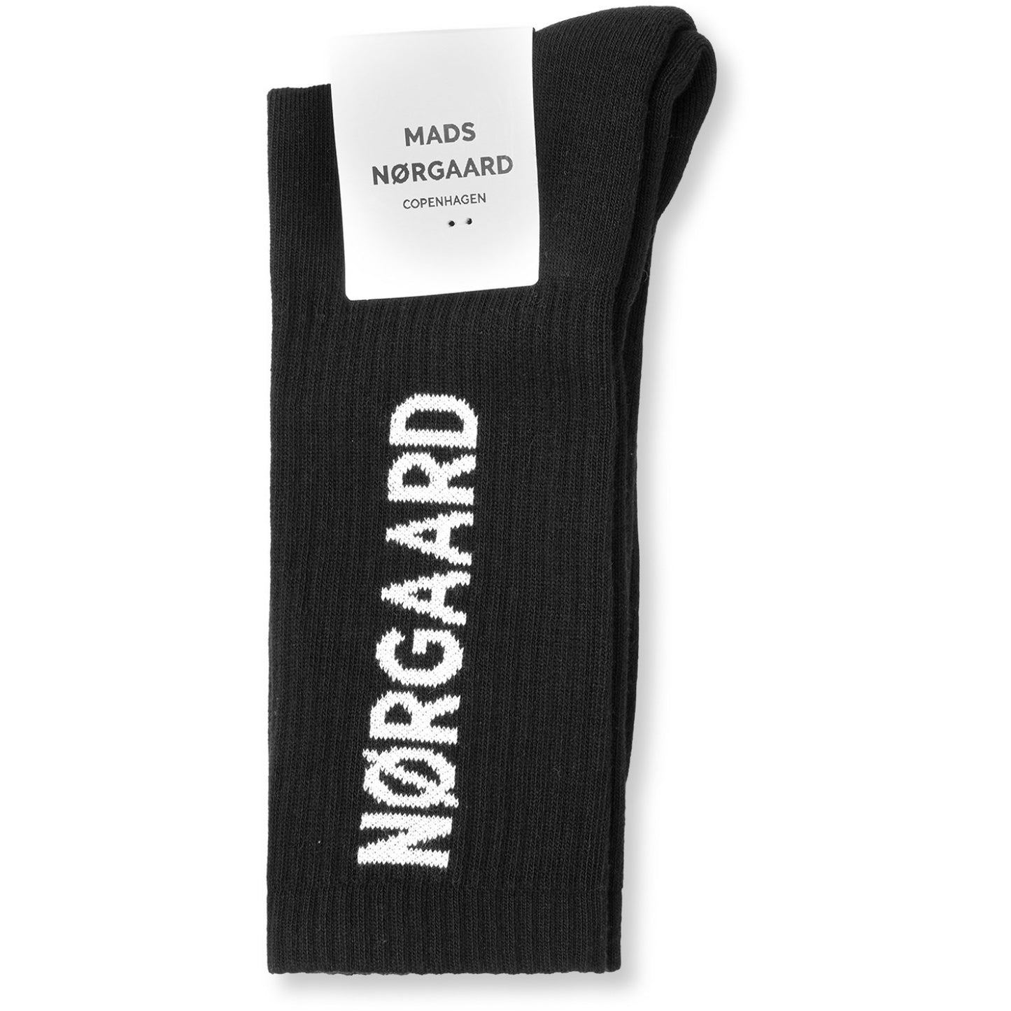 Mads Nørgaard Black Cotton Tennis MN Classic Sock