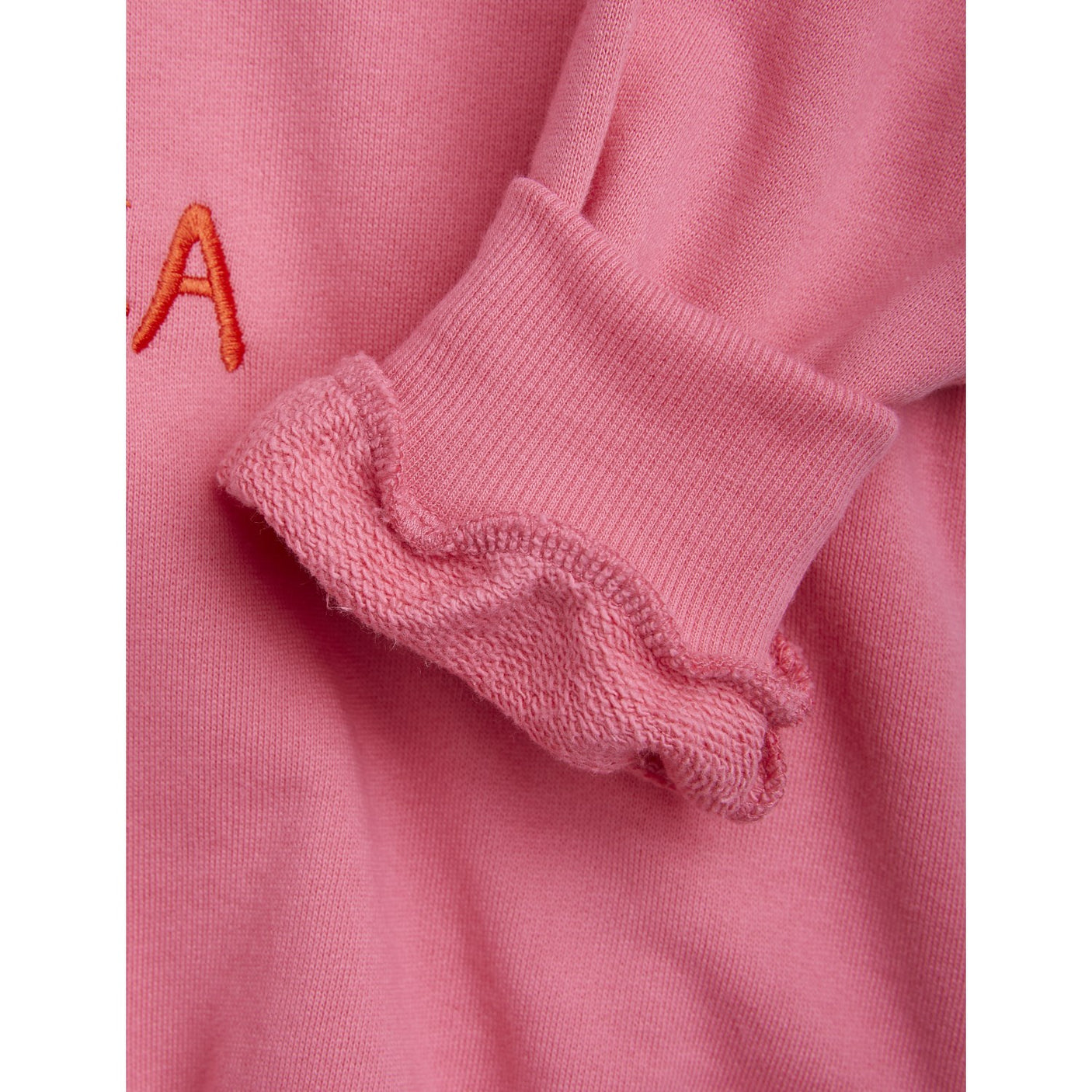 Mini Rodini Pink Parrot Embroidery Sweatshirt