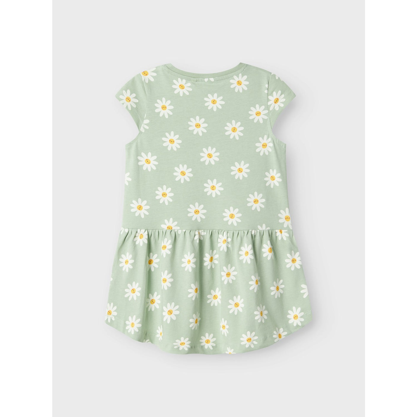 Name It Silt Green Daisy Flowers Vigga Dress Noos