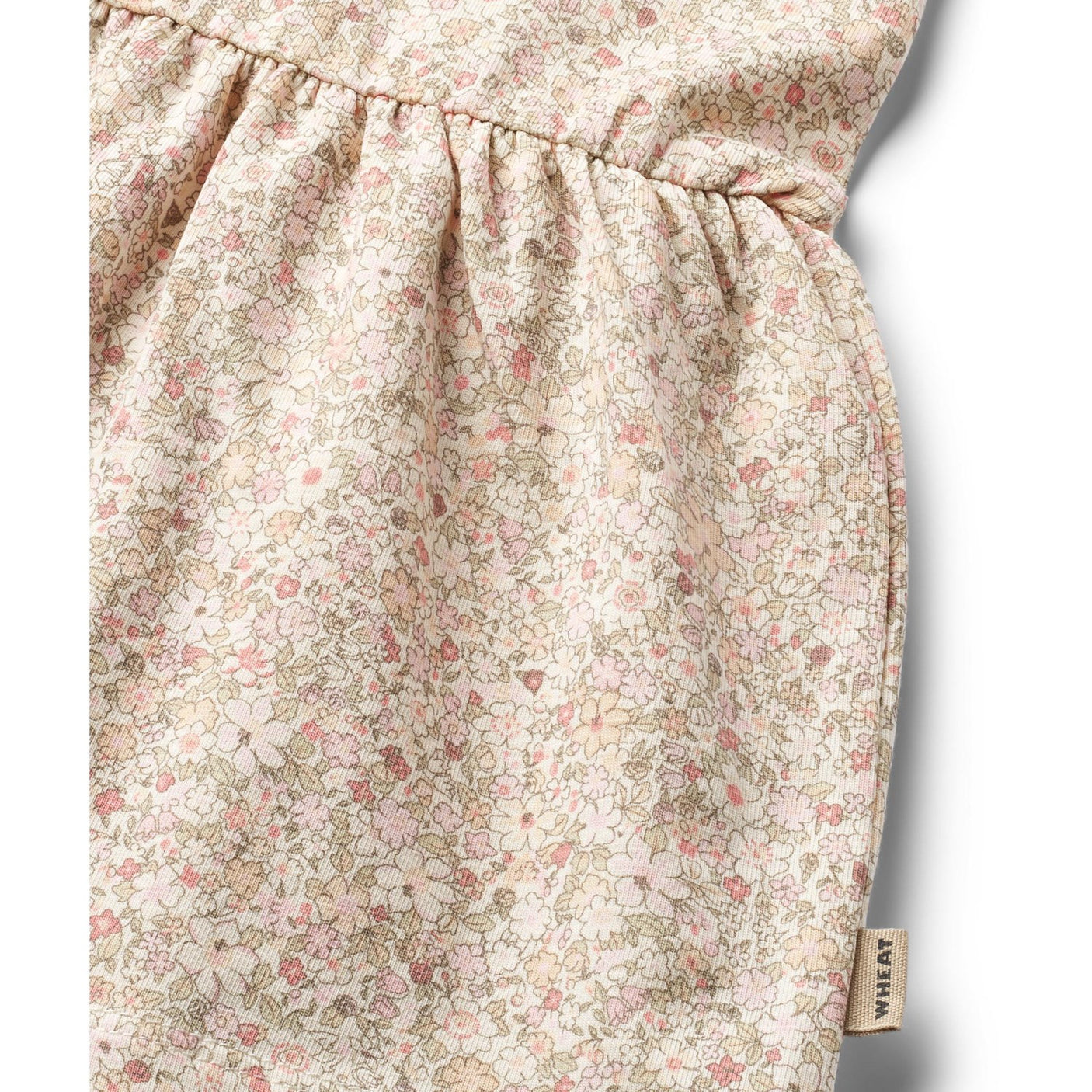 Wheat Cream Flower Meadow Jersey Dress Johanna