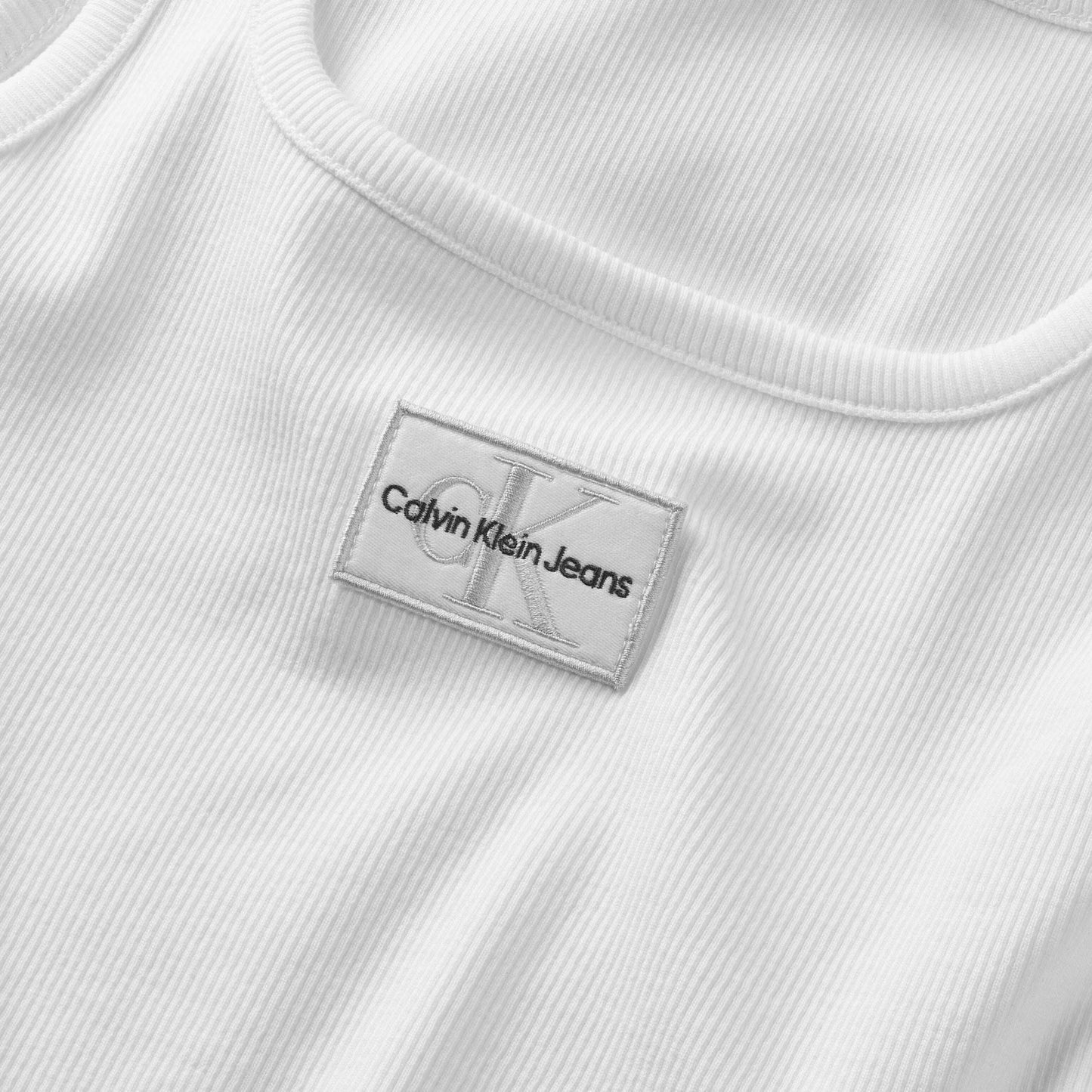 Calvin Klein Rib Badge Tank Top Bright White