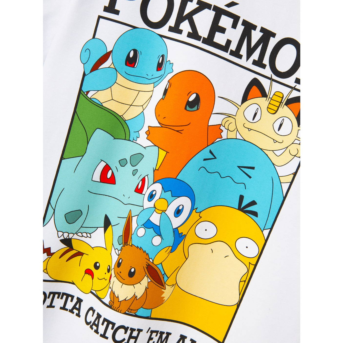 Name It Bright White Black text Masir Pokemon T-Shirt