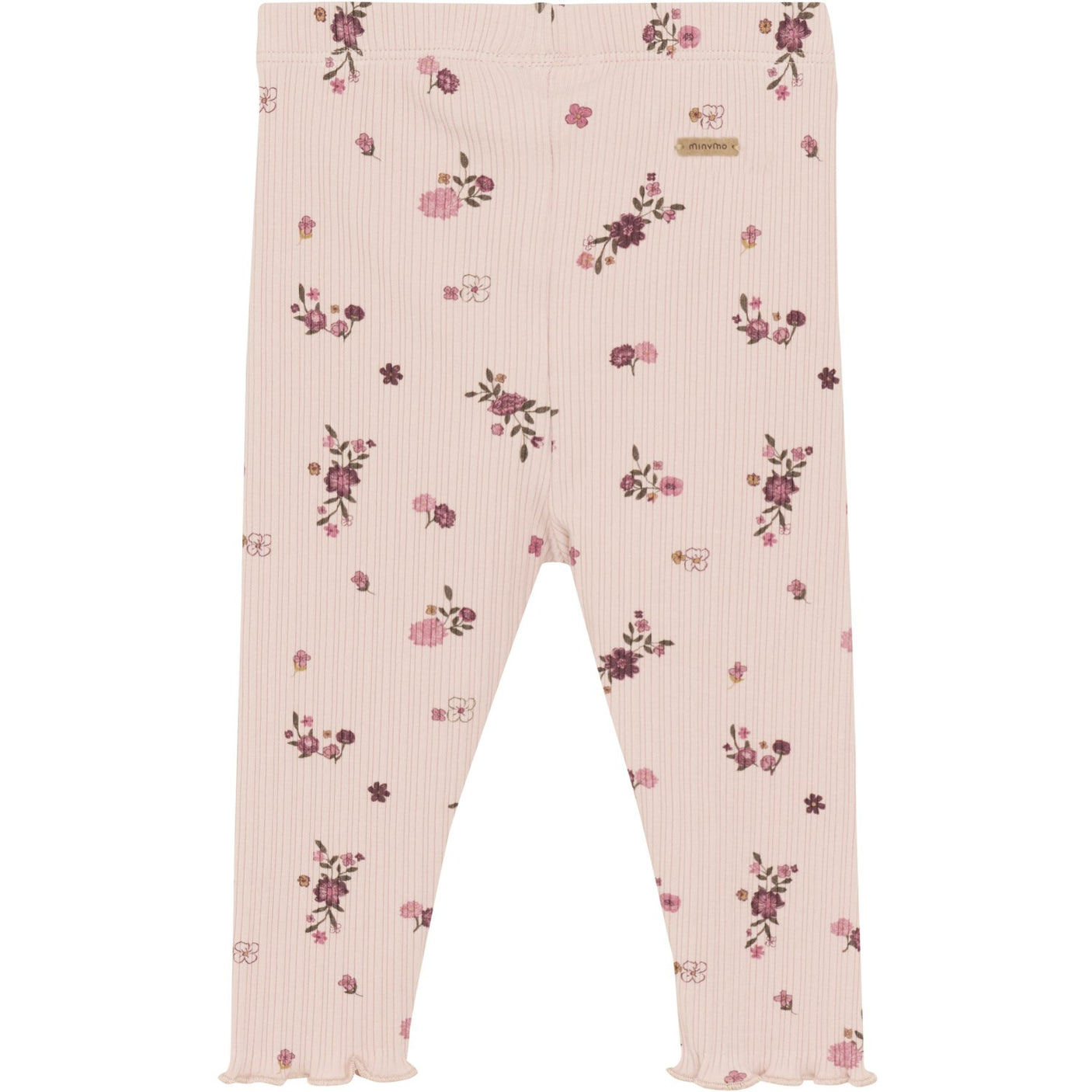 Minymo Sepia Rose Leggings AOP Rib
