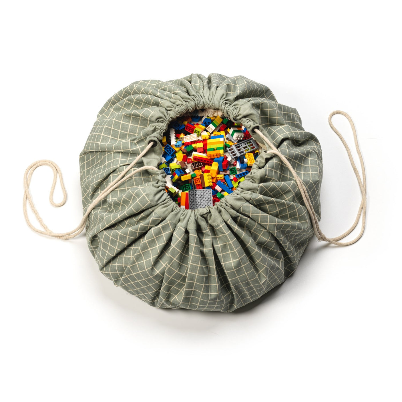 Play&Go Organic Grid Green 2-in-1 Playmat