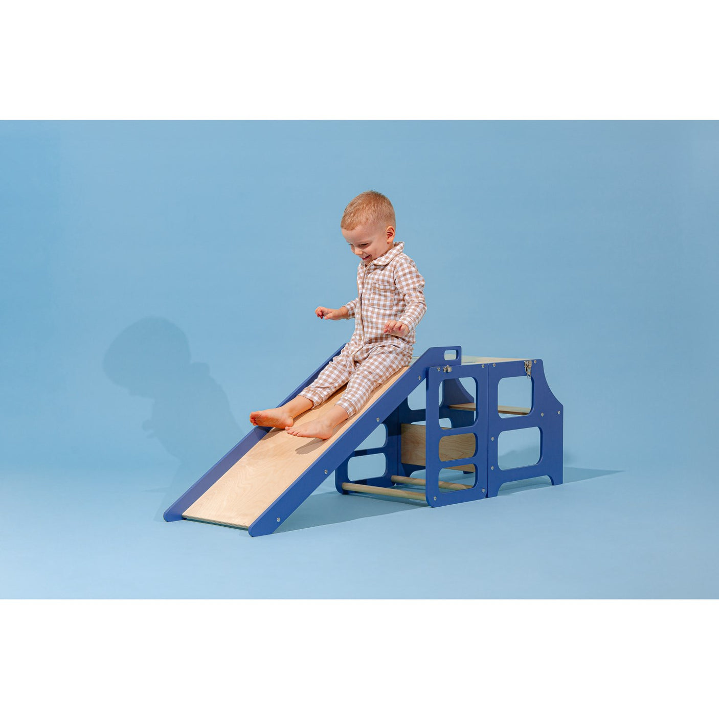 Duck Woodworks Foldable Kitchen Tower w. Slide Blue