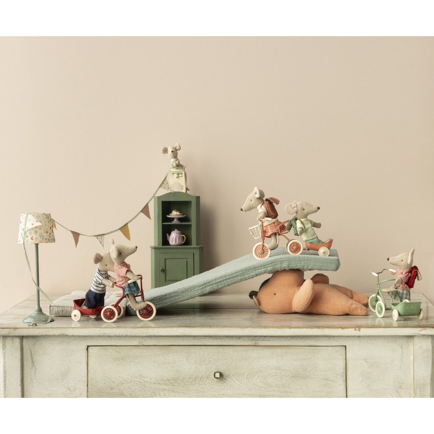 Maileg Bicycle Mouse, Big Sister - Red