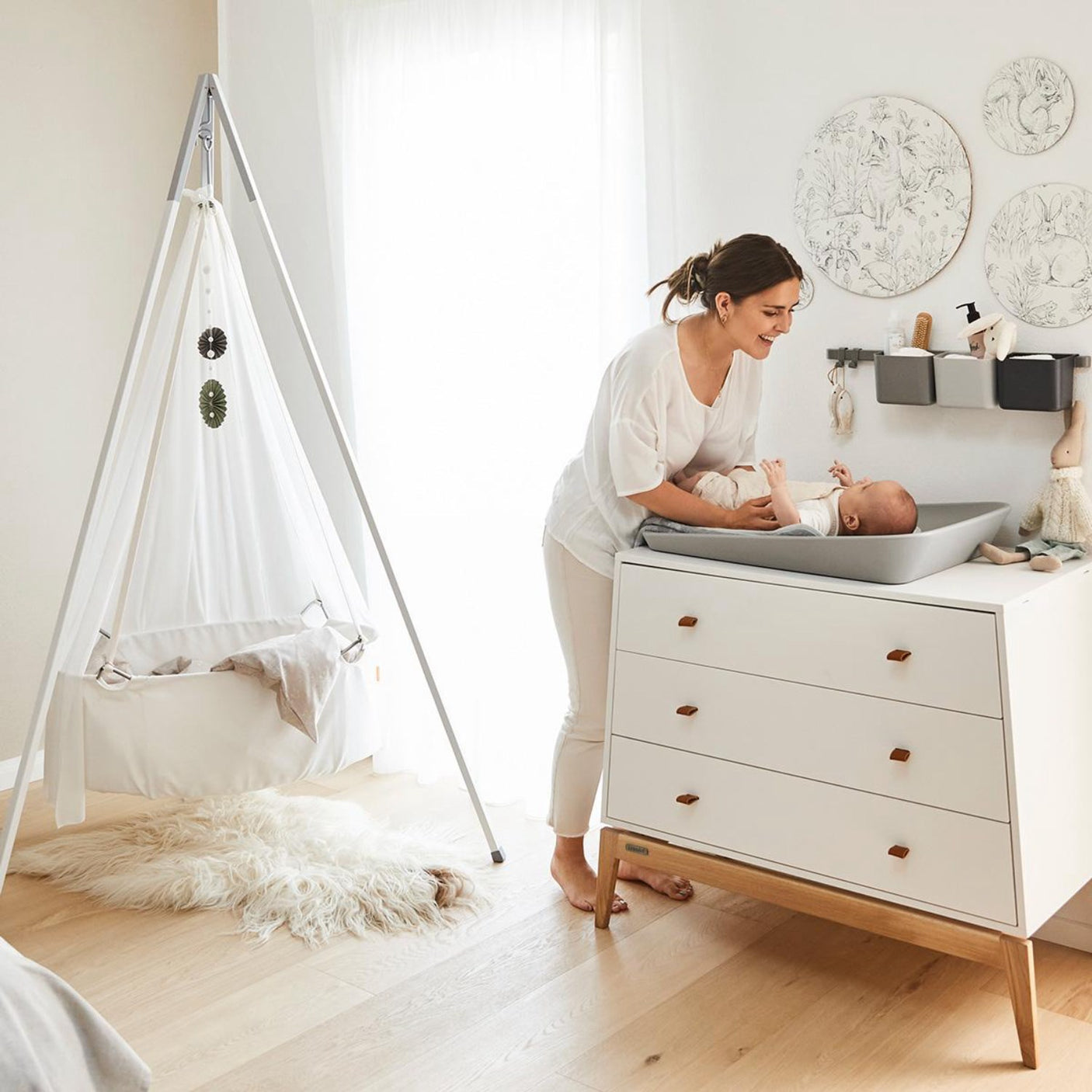 Leander Matty Changing Pad Pearl Grey