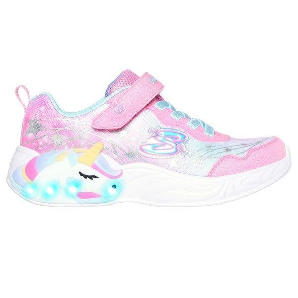 Skechers Unicorn Dreams Ombre Print & Star Shoe Pink Turquoise