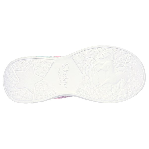 Skechers Unicorn Dreams Ombre Print & Star Shoe Pink Turquoise