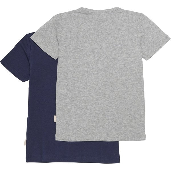 Minymo Dark Navy T-shirts Basis 32 2-pack