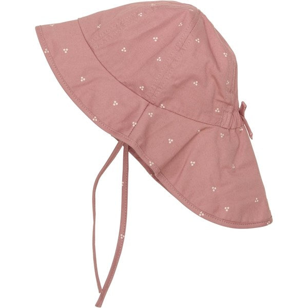 En Fant Sun Hat With Strings Old Rose