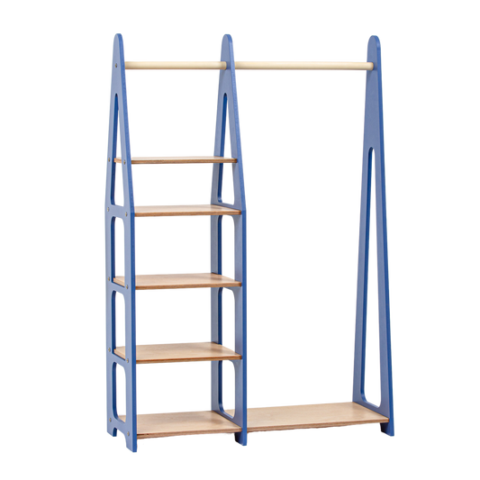 Duck Woodworks Children Wardrobe without Drawers Blue