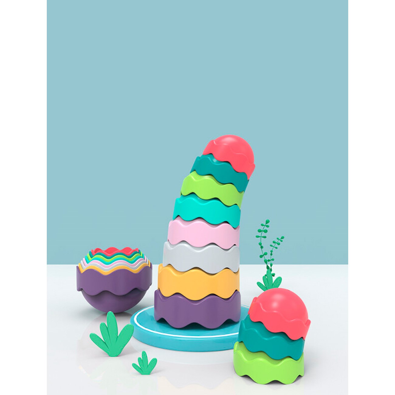 Happy baby stacking tower for the bath