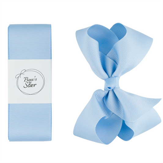 Bow's by Stær Christening Ribbon Light Blue