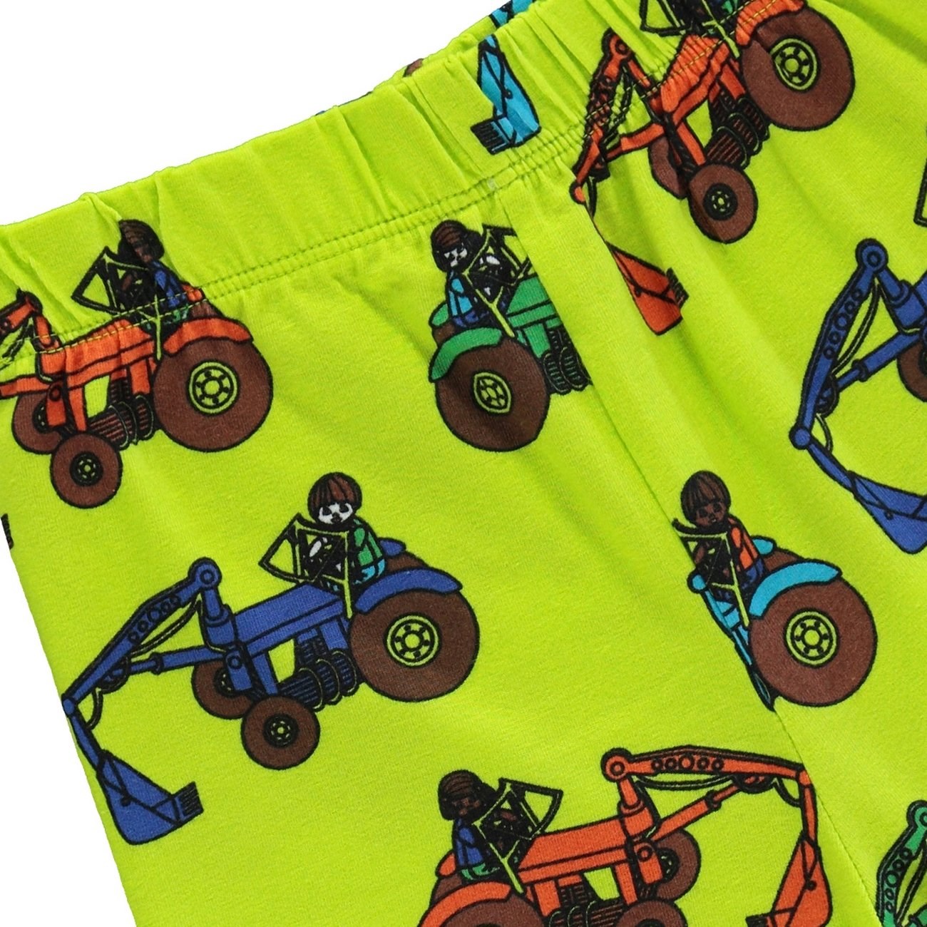 Småfolk Bright Green Cycling Shorts With Tractors
