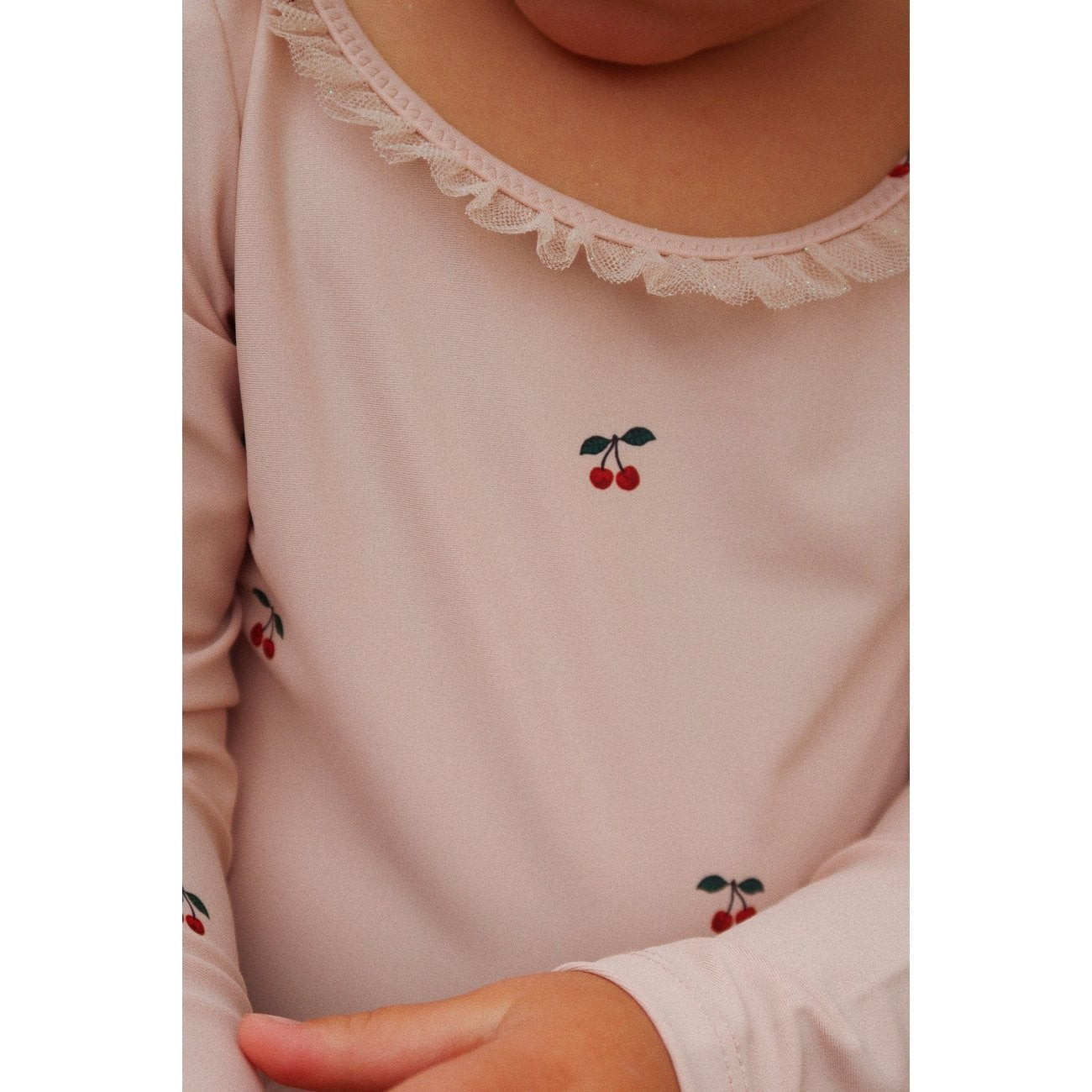 Konges Sløjd Layered Tulle Ls Swimsuit Cherry Blush