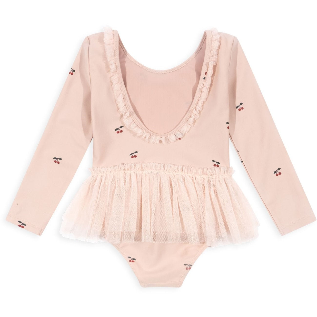 Konges Sløjd Layered Tulle Ls Swimsuit Cherry Blush
