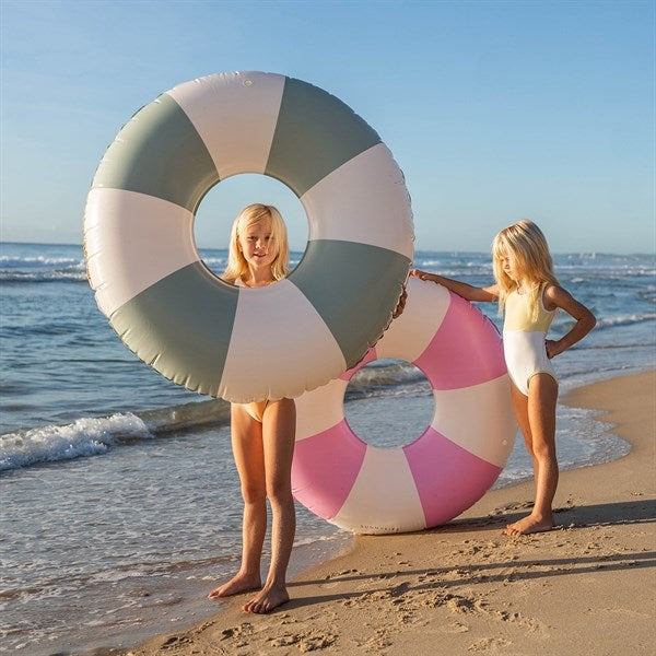 SunnyLife Pool Ring The Vacay Soft Olive Stripe