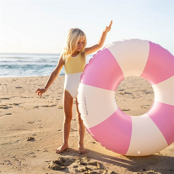 SunnyLife Pool Ring Bublegum Pink Stripe 8