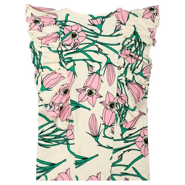 The New White Swan Campanula Flower AOP Kylie T-shirt