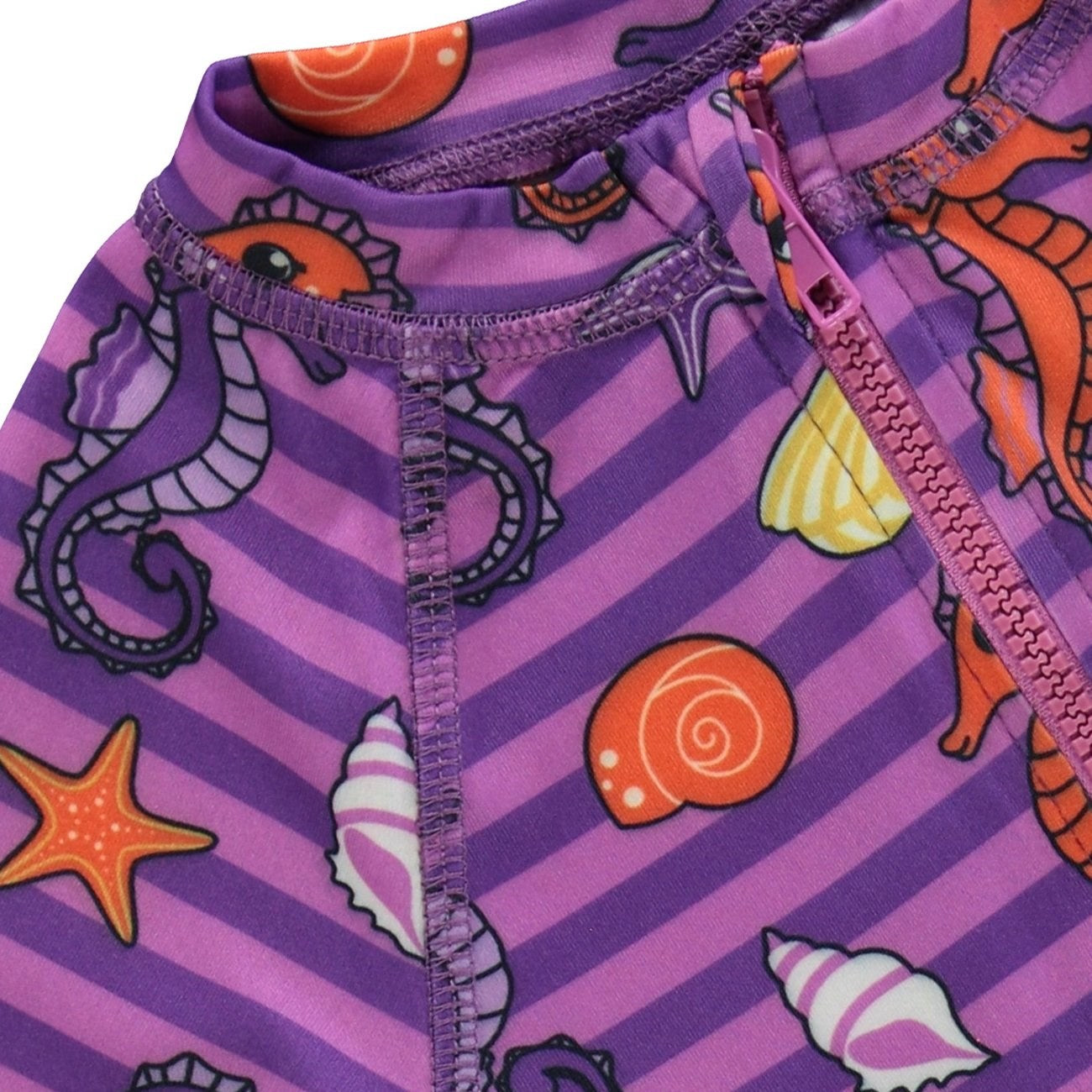 Småfolk Spring Pink UV50 Swimsuit With Seahorses