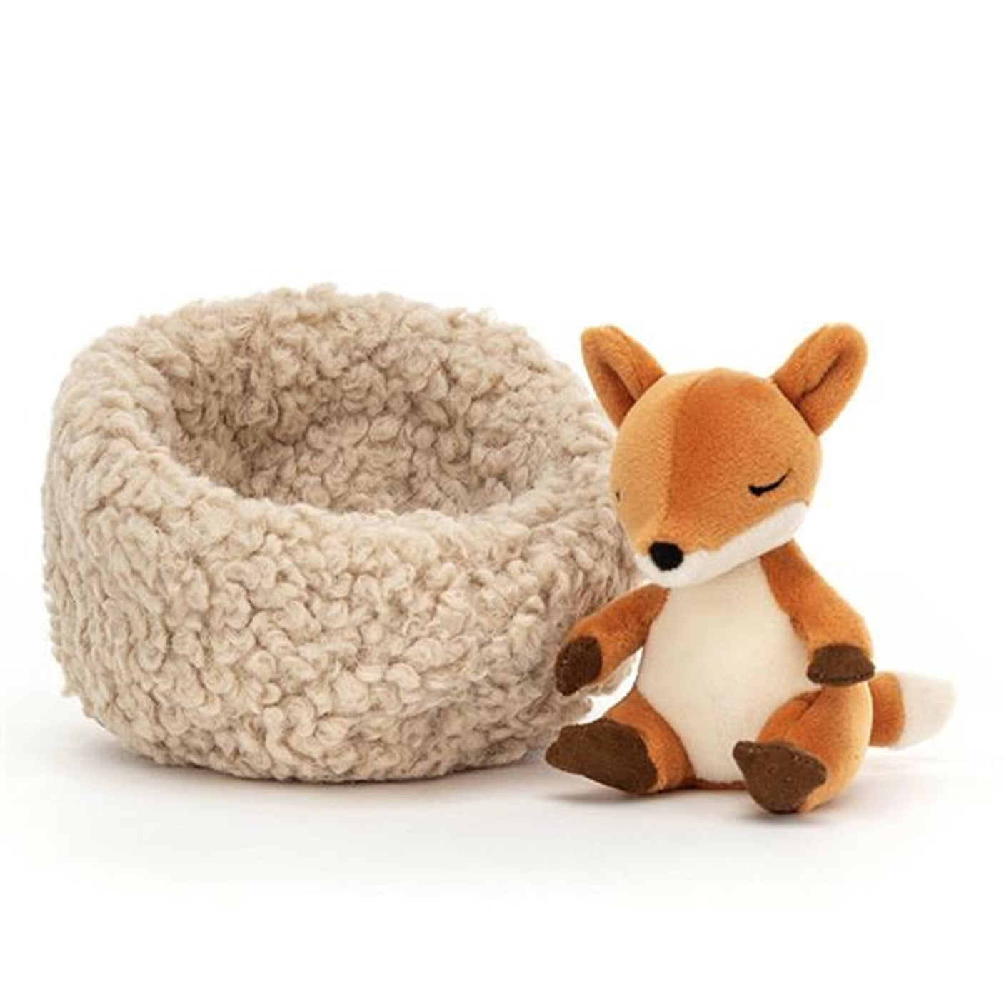 Jellycat Hibernating Fox in Nest 12 cm