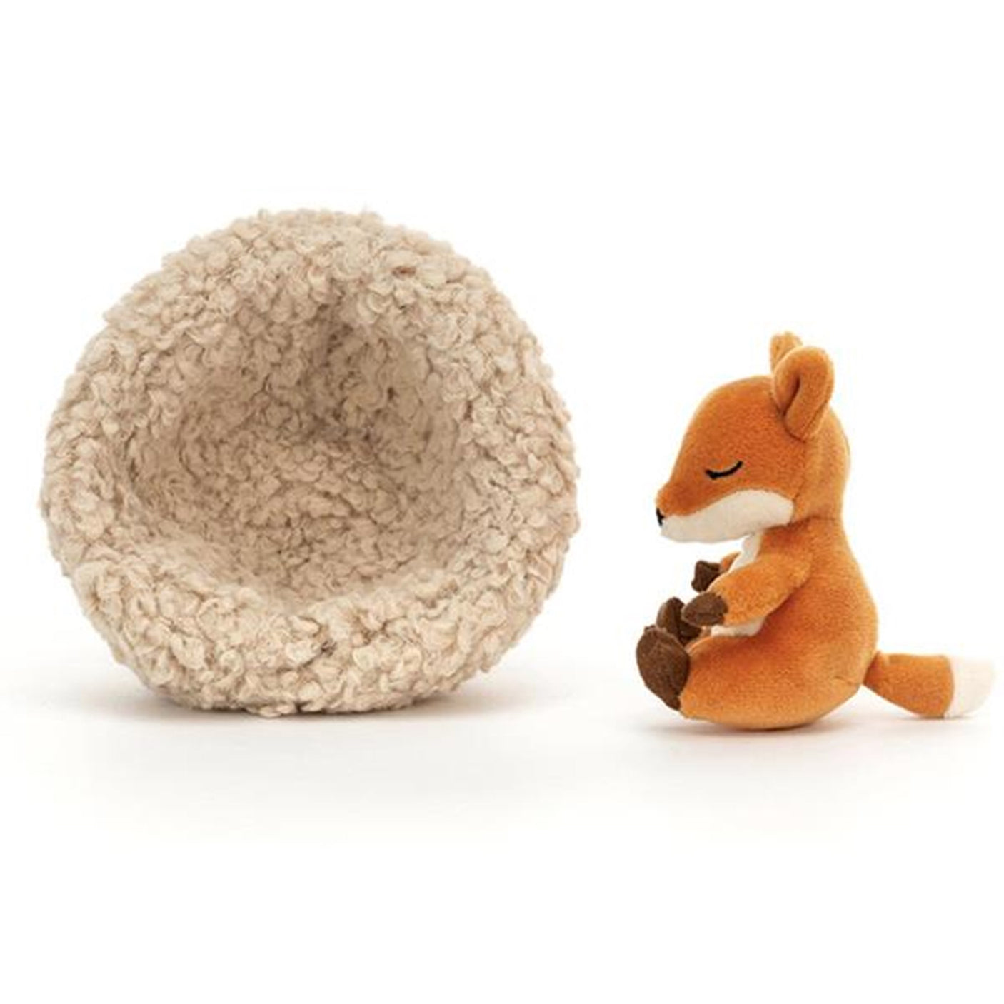 Jellycat Hibernating Fox in Nest 12 cm
