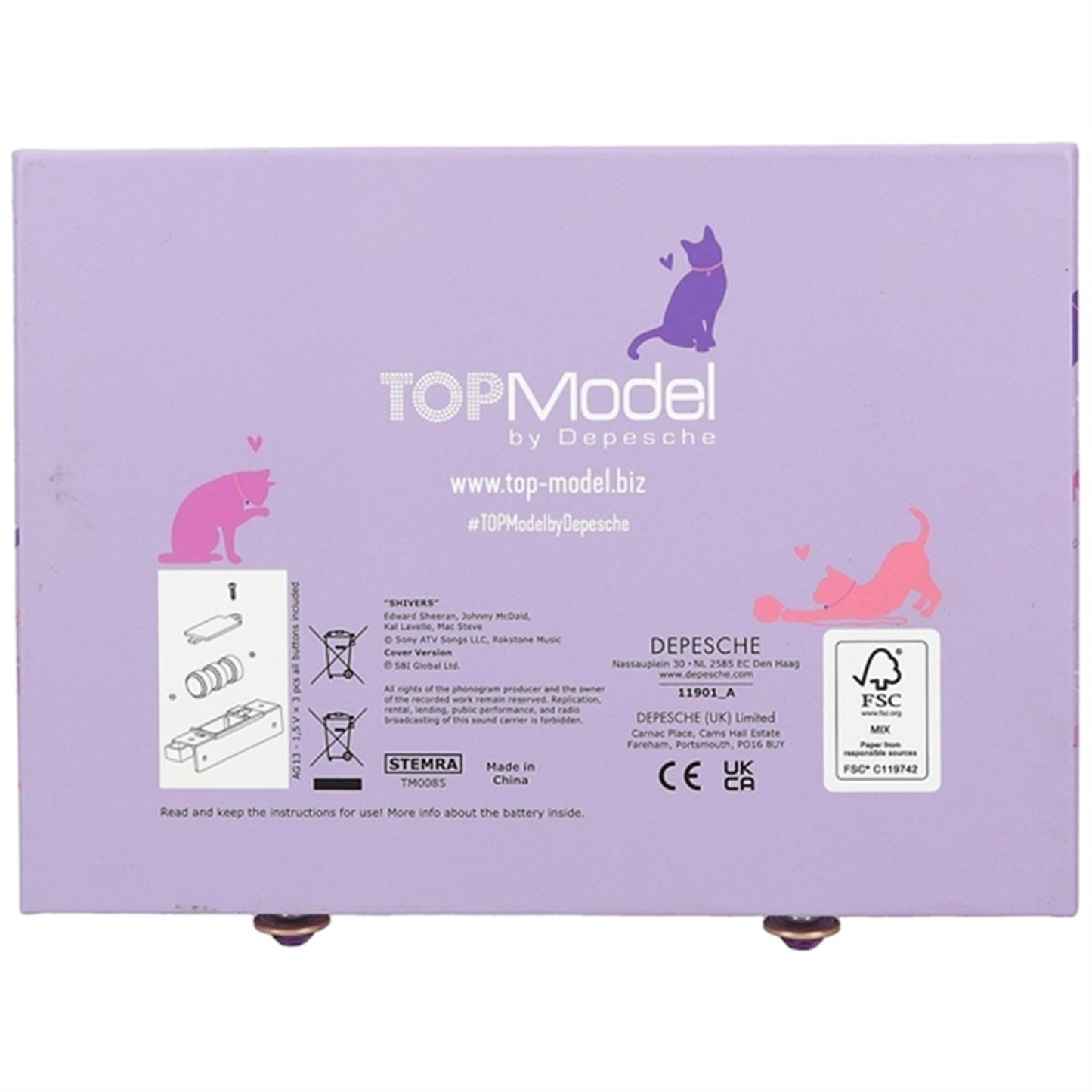 TOPModel Jewellery Box with Code and Music