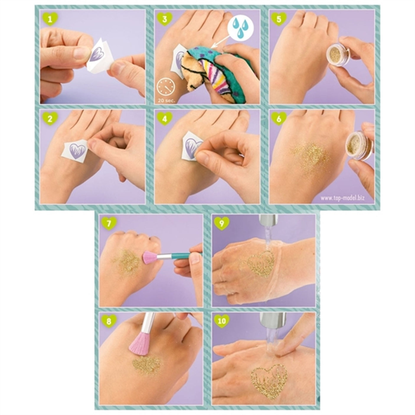 TOPModel Glitter Tattoo Set Fantasy Tiger