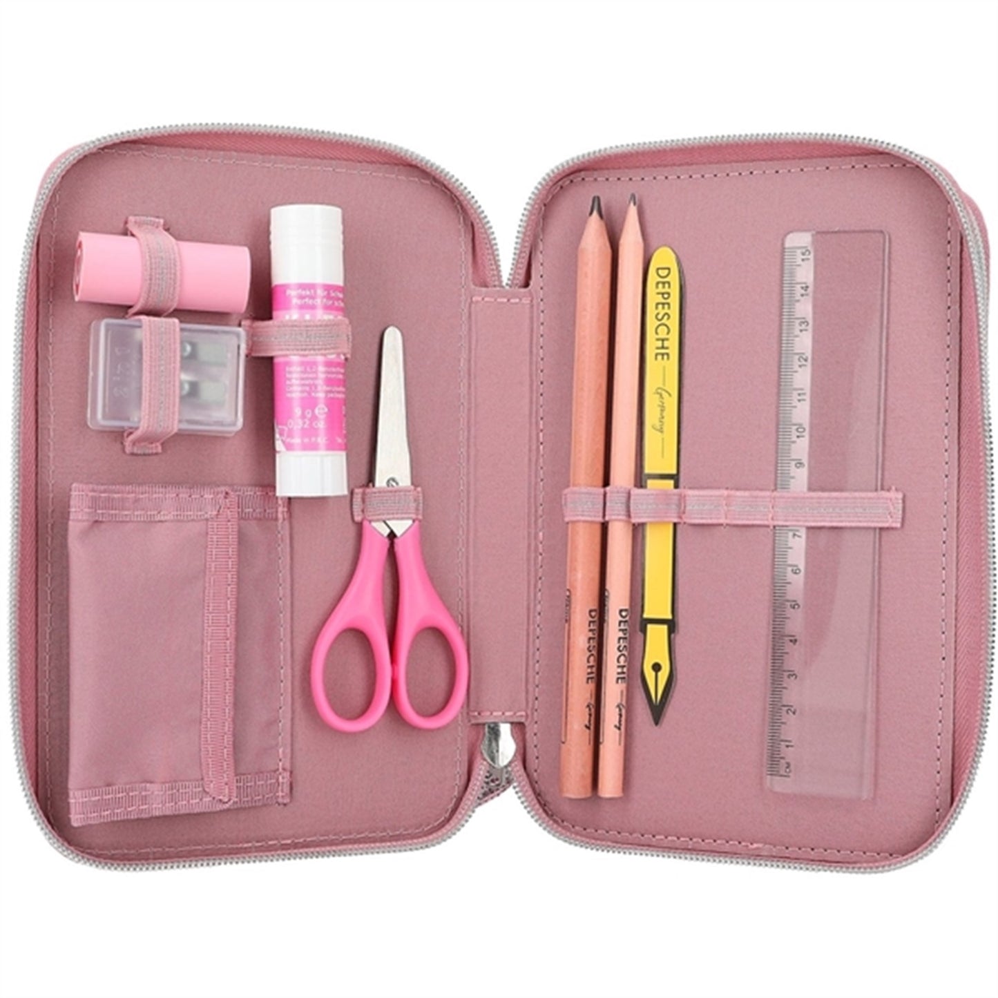 TOPModel Trippel Pencil Case Glitter Queen with Pendant 8